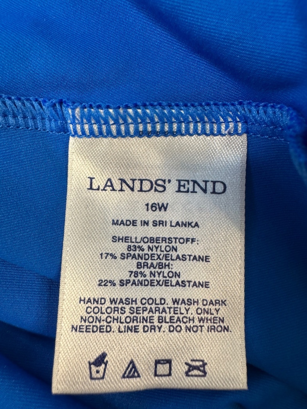 Lands' End Blouson Swim Top Size 16W - Picture 2 of 7
